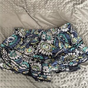 Aerie Black and White Skorts with Elastic Waistband